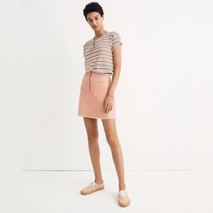 Madewell Coral A Line Zip Mini Skirt Women’s Size 2 Small